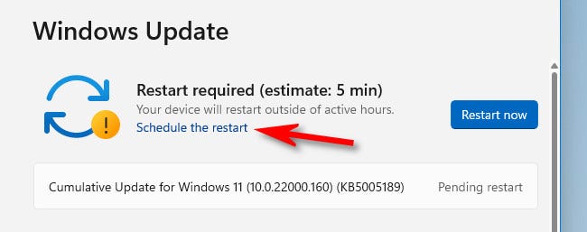 怎么在Windows 11上為Windows更新安排重新啟動？