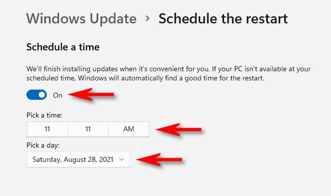怎么在Windows 11上為Windows更新安排重新啟動？