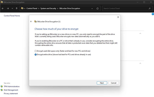 如何在Win11上快速加密硬盤？Win11上快速加密硬盤方法步驟
