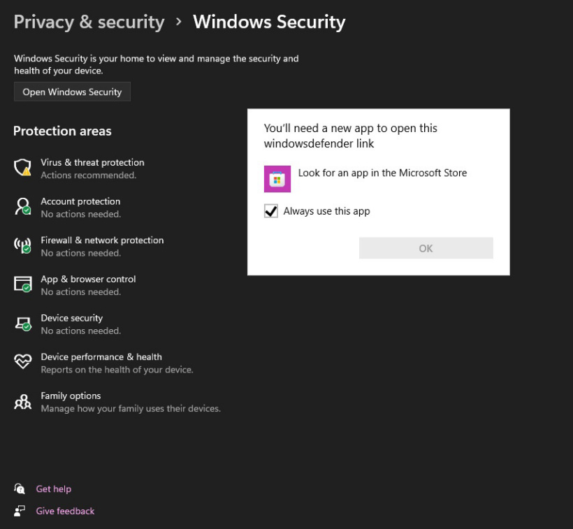 Win11系統安全中心部分功能打不開怎么辦？