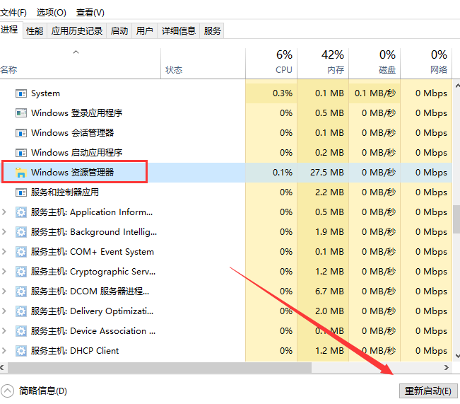 Win10 20H2系統怎么重啟資源管理器？