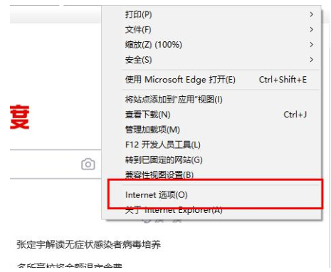 Win10專(zhuān)業(yè)版edge瀏覽器internet選項(xiàng)怎么打開(kāi)?