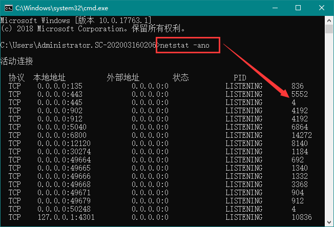 Win10 20H2系統(tǒng)如何使用cmd查看端口占用情況?