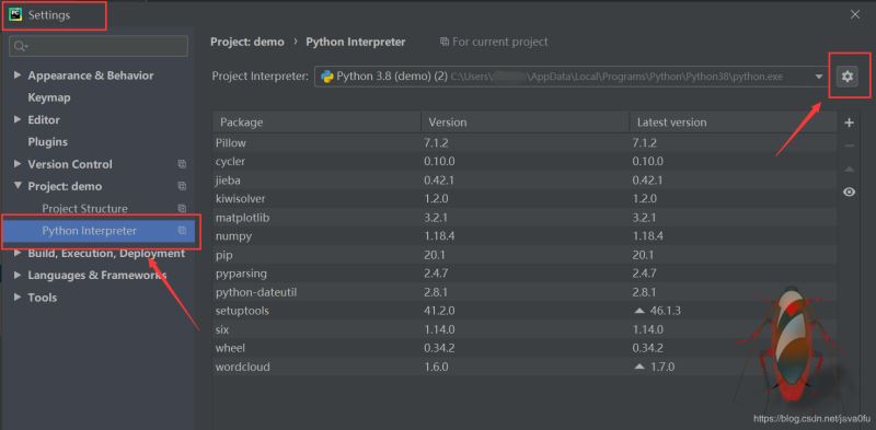 Pycharm中安裝wordcloud等庫(kù)失敗問(wèn)題及終端通過(guò)pip安裝的Python庫(kù)如何添加到Pycharm解釋器中(推薦)