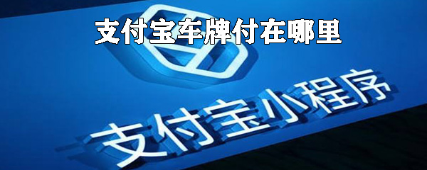 支付寶車(chē)牌付在什么位置_支付寶車(chē)牌付位置說(shuō)明