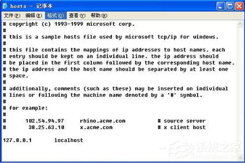 Win7系統(tǒng)hosts文件內(nèi)容是什么？
