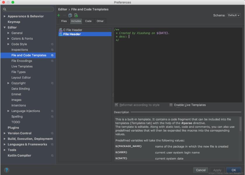 Android Studio 修改類(lèi)的默認(rèn)注釋圖文教程
