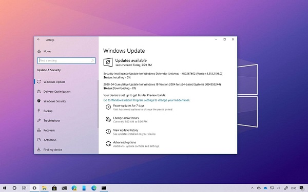 win10版本2004系統(tǒng)怎么更新
