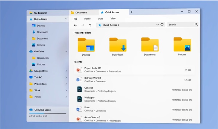 Windows20概念設(shè)計(jì)展示 全新系統(tǒng)界面與特色操作界面
