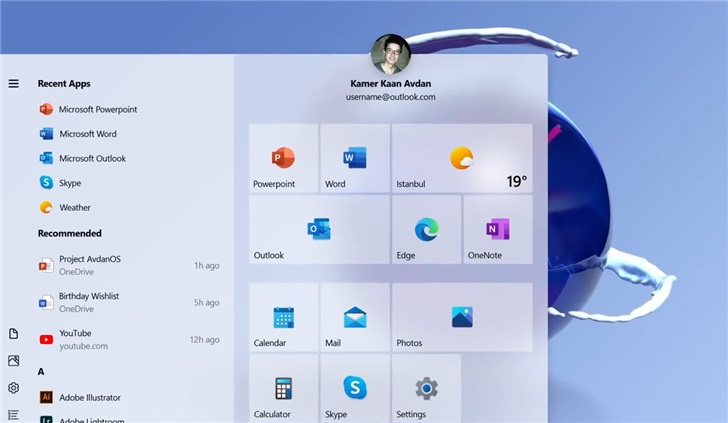 Windows20概念設(shè)計(jì)展示 全新系統(tǒng)界面與特色操作界面