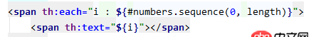 javascript - thymeleaf模板 只有length如何循環生成標簽？