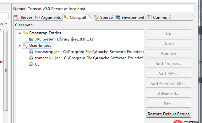java - eclipse run on server， classpath， not find springmvc.xml