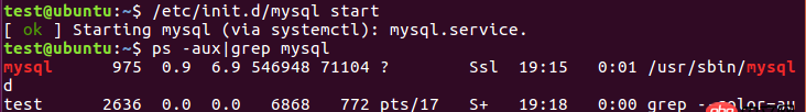 linux - mysql這樣算啟動了嗎？