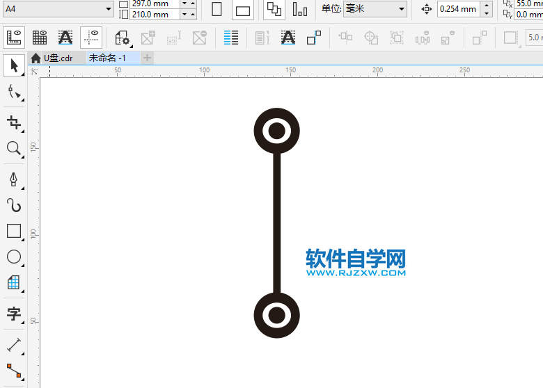 CorelDRAWX8怎么畫USB使用圖標(biāo)