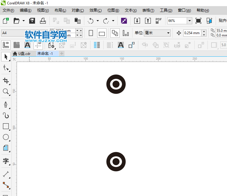 CorelDRAWX8怎么畫USB使用圖標(biāo)