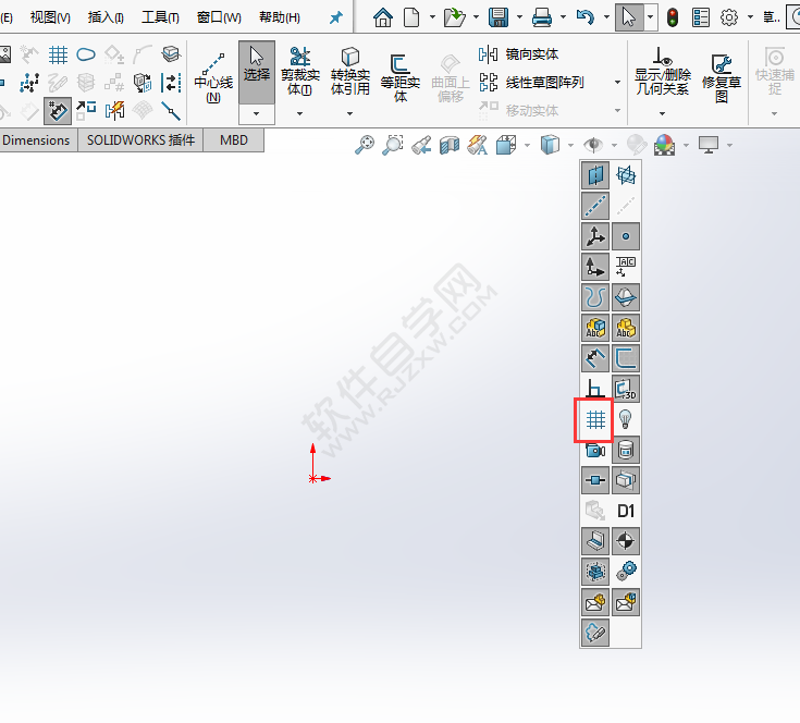 solidworks網(wǎng)格線怎么關閉與打開