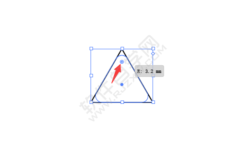 ai畫(huà)圓角三角形