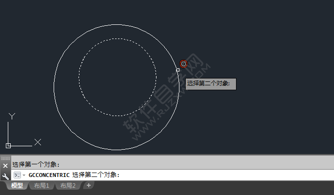 cad中兩個(gè)圓怎么同心約束