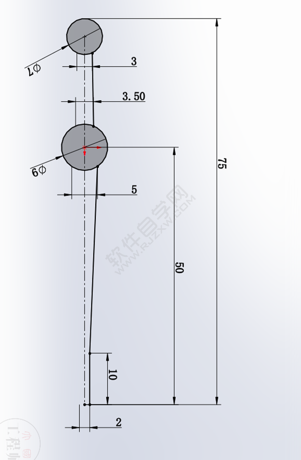 用SolidWorks畫一個(gè)夾子，用曲面的方法。