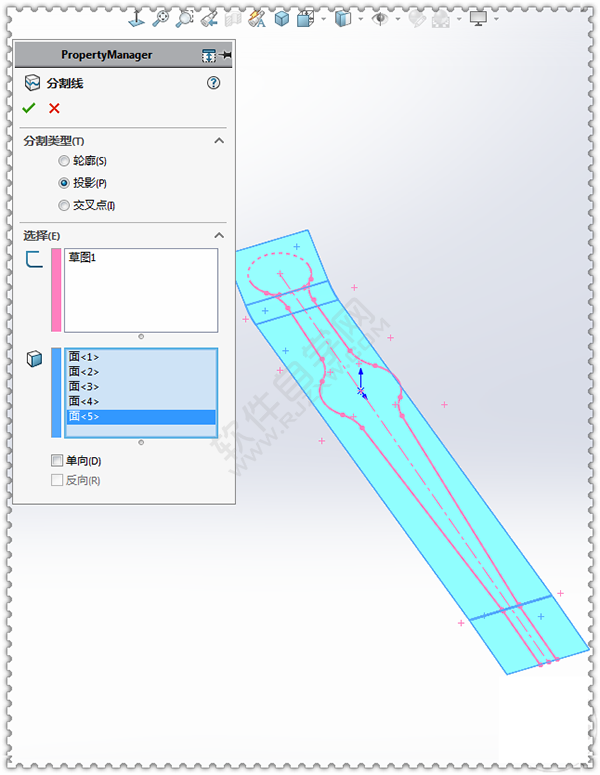 用SolidWorks畫一個(gè)夾子，用曲面的方法。