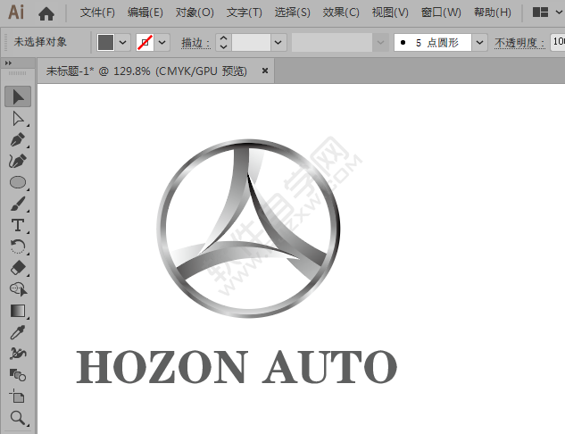 AI繪制合眾汽車圖標(biāo)