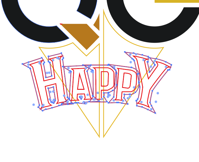 QCHappy圖標用AI設(shè)計的方法