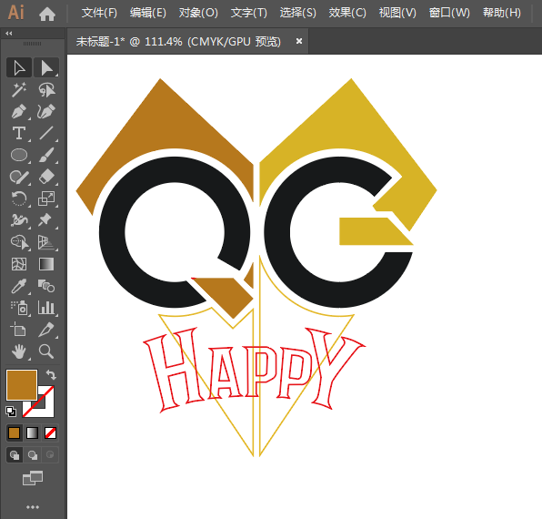 QCHappy圖標用AI設(shè)計的方法