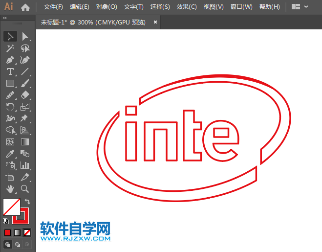 ai怎么設(shè)計因特爾圖標(biāo)