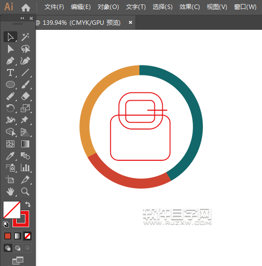 ai怎么畫(huà)安全中心圖標(biāo)