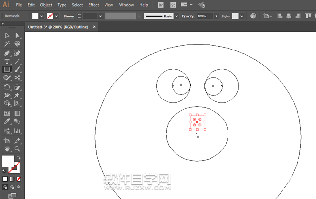 ai怎么畫一個細(xì)菌小子頭像