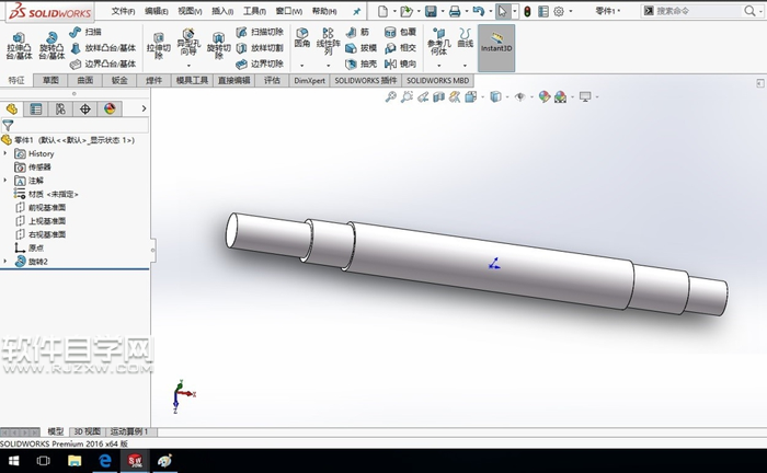 SolidWorks2016怎么畫軸呢？