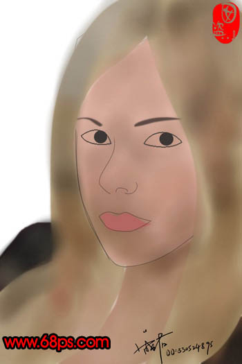 PS繪制金發(fā)美女