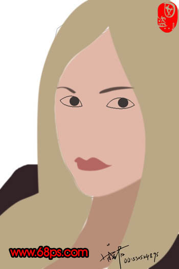 PS繪制金發(fā)美女