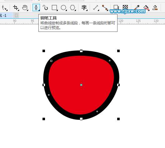 CDR鋼筆工具繪制玫瑰簡(jiǎn)筆畫(huà)