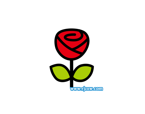 CDR鋼筆工具繪制玫瑰簡(jiǎn)筆畫(huà)
