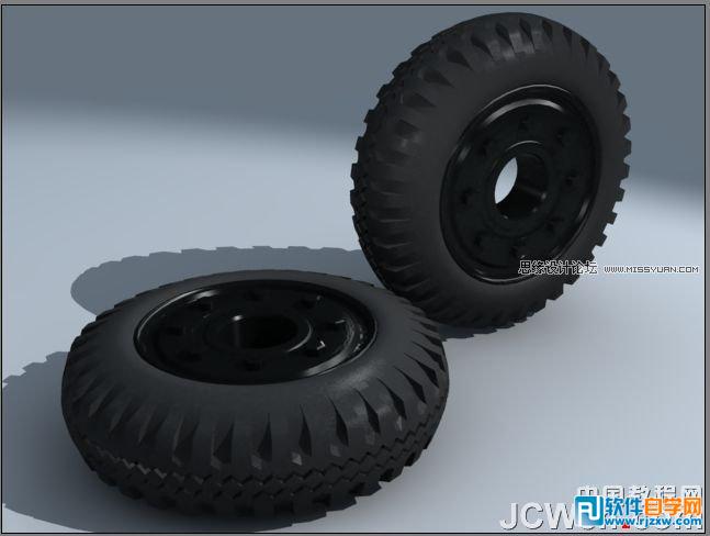 3dmax輪胎怎么做凹陷
