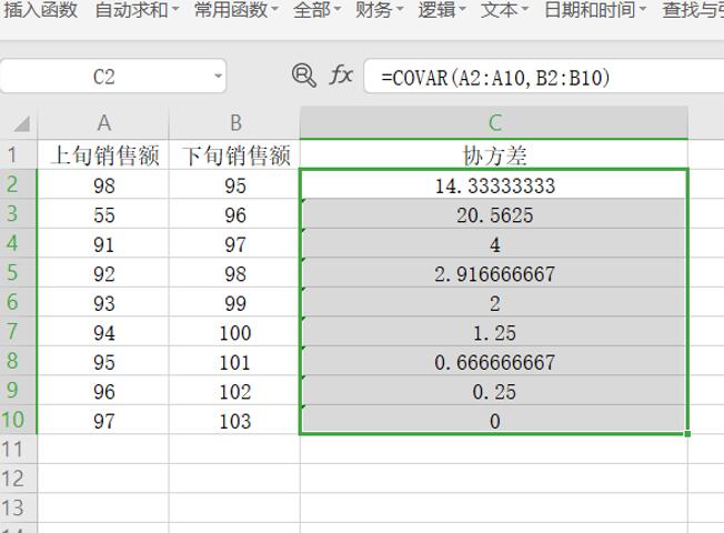 用Excel怎么計算協方差矩陣？