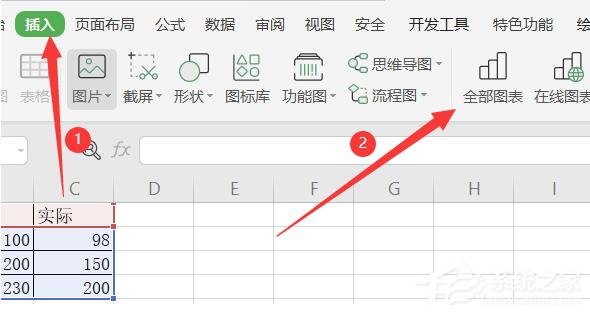 wps表格中怎么轉換柱形圖？wps表格轉換柱形圖的方法