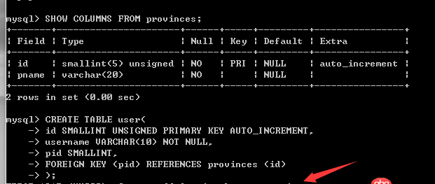 mysql外鍵報錯
