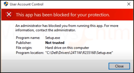 如何修復(fù)Windows10中的“此應(yīng)用程序已被阻止以保護您”？