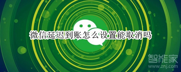 微信延遲到賬怎么設(shè)置能取消嗎