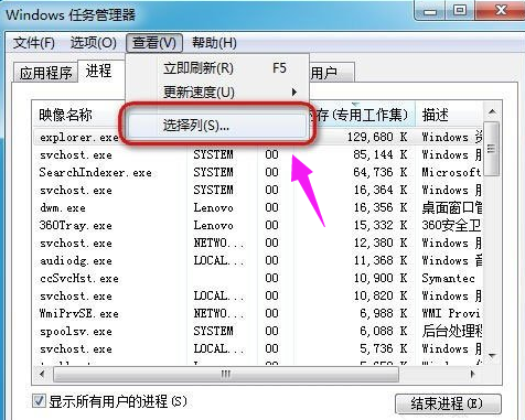 Win7怎么讓任務管理器的pid顯示出來?