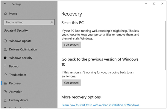 如何卸載Win10 20H2版本,并降級到以前的版本?