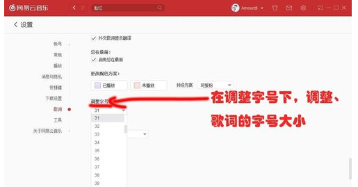 網易云音樂怎么更改歌詞設置 更改歌詞設置步驟分享