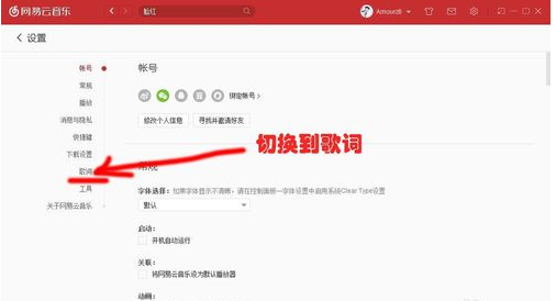 網易云音樂怎么更改歌詞設置 更改歌詞設置步驟分享