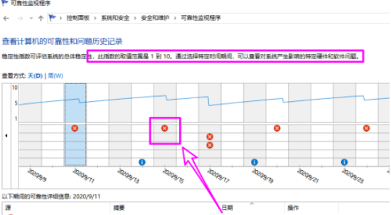 win10查詢系統問題歷史記錄步驟分享