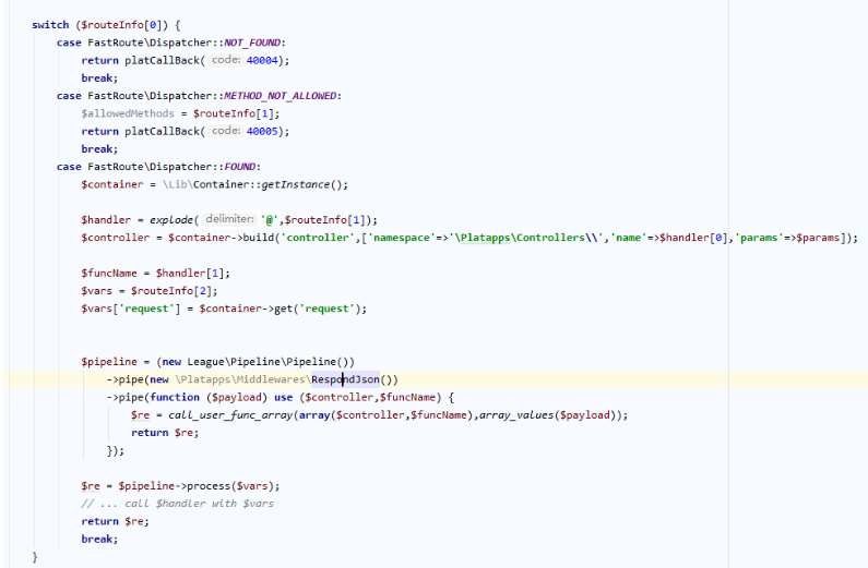 PHP Pipeline 實(shí)現(xiàn)中間件的示例代碼