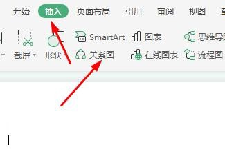 WPS中插入創(chuàng)意關(guān)系圖具體操作方法