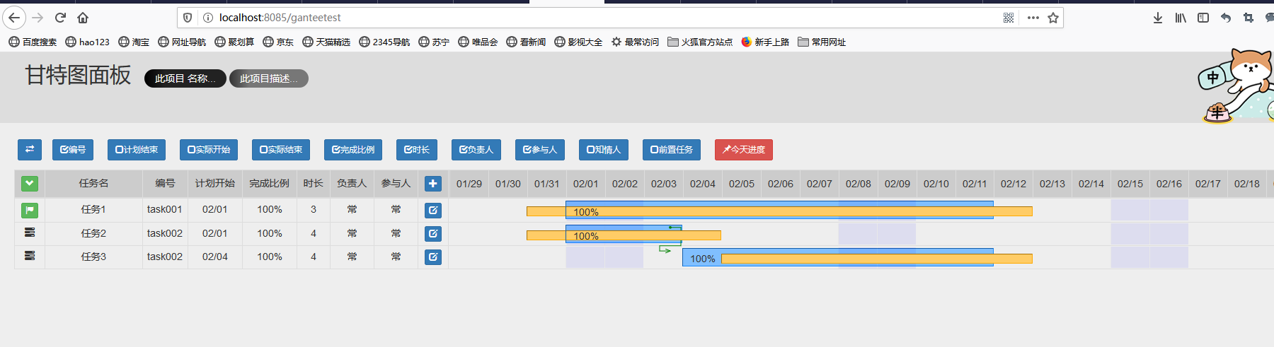 springboot+thymeleaf+mybatis實現甘特圖的詳細過程