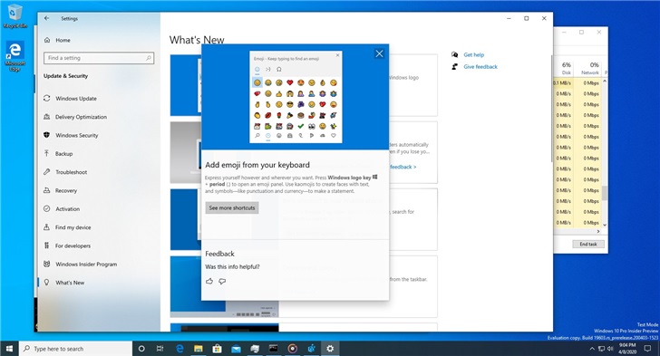 Win10 19603版本系統更新 存儲設置增加用戶清理建議